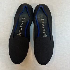 Rothy's Black and Blue Loafers Size 6.5